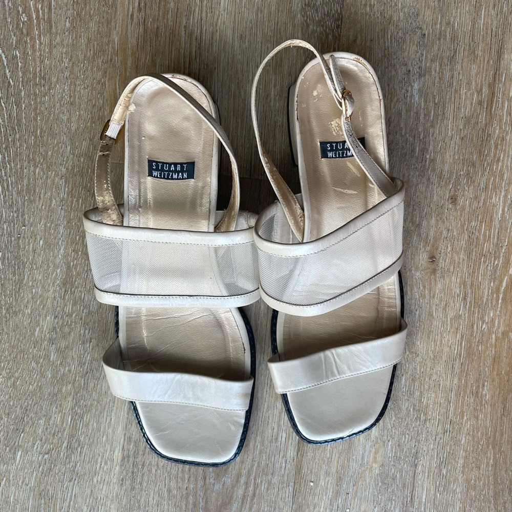 Stuart Weitzman Chunky Square-Toe Slingbacks - image 2